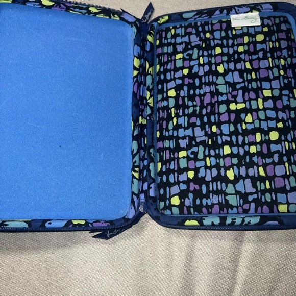 Vera Bradley Blue Bag Case Hard Shell Reader iPad Workstation Floral No strap - Picture 5 of 9